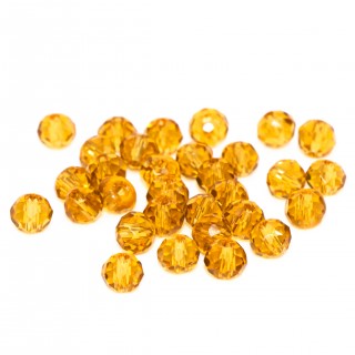 Бусины рондели 4мм - янтарный